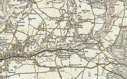 Old map of Far Oakridge in 1898-1899