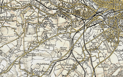 Old map of Far Royds in 1903