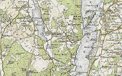 Old map of Far Sawrey in 1903-1904