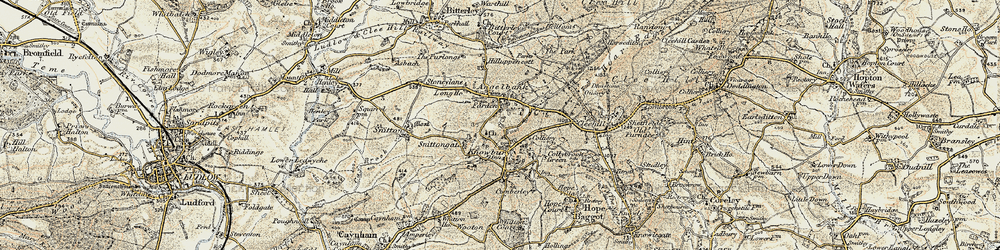Old map of Farden in 1901-1902