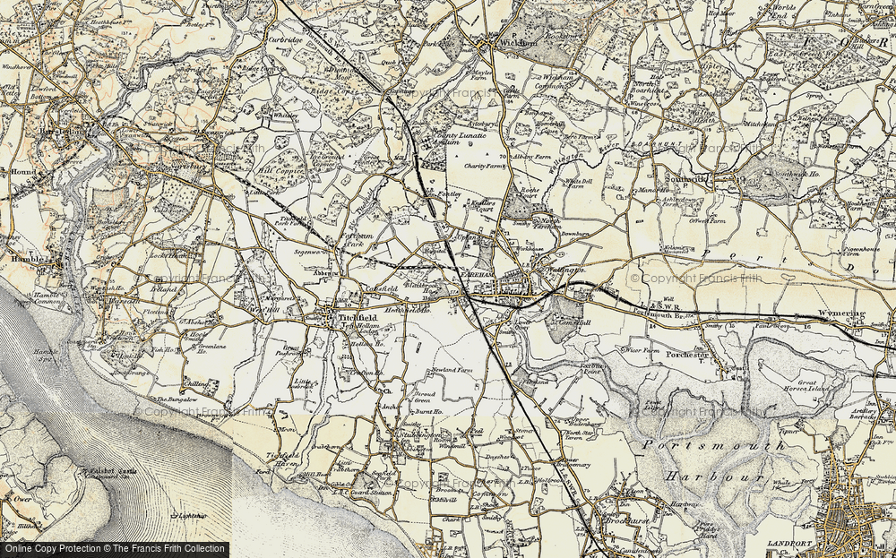 Old Map of Fareham, 1897-1899 in 1897-1899