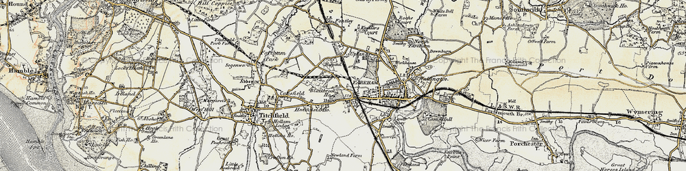 Old map of Fareham in 1897-1899