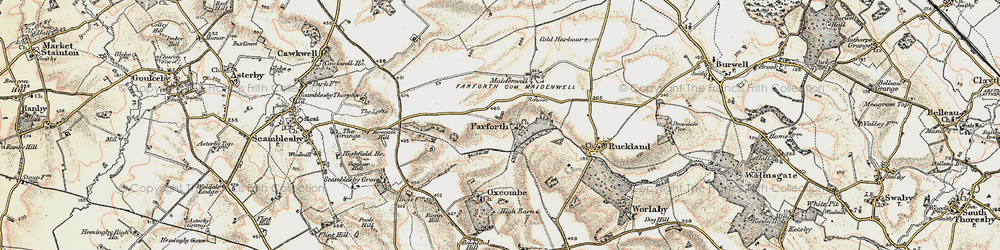 Old map of Farforth in 1902-1903