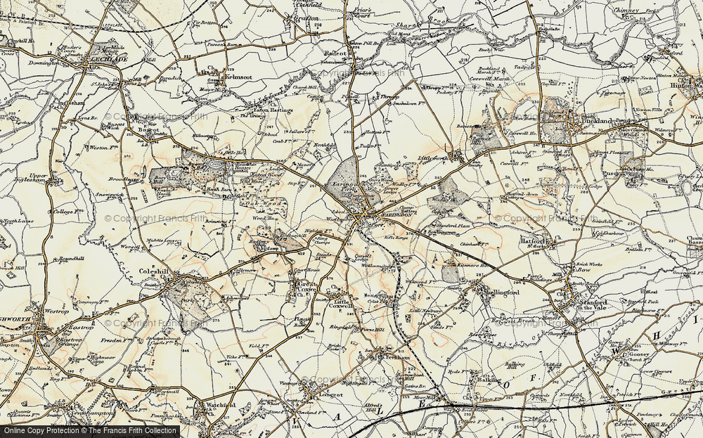 Old Map of Faringdon, 1898-1899 in 1898-1899