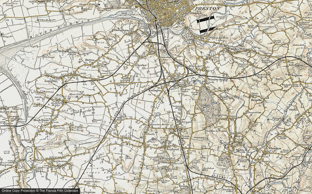 Old Map of Farington, 1903 in 1903