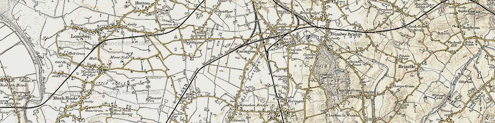 Old map of Farington in 1903