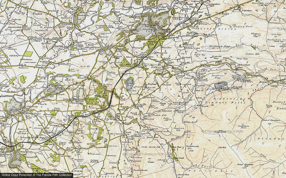 Old Map of Historic Map covering Boon Hill in 1901-1904