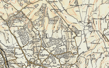 Old map of Farleigh Court in 1897-1902