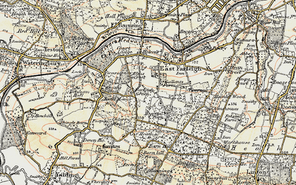 Old map of Farleigh Green in 1897-1898
