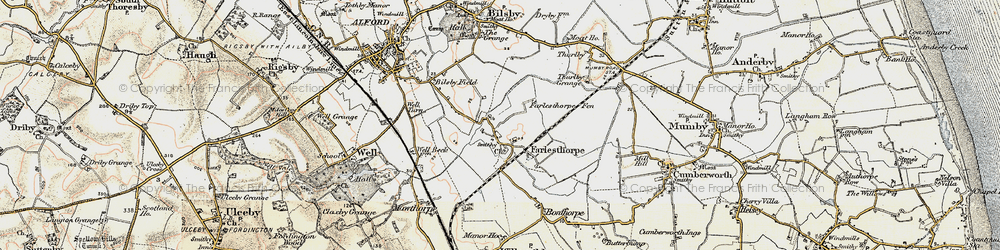 Old map of Farlesthorpe in 1902-1903