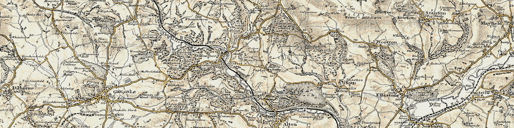 Old map of Beelow Hill in 1902