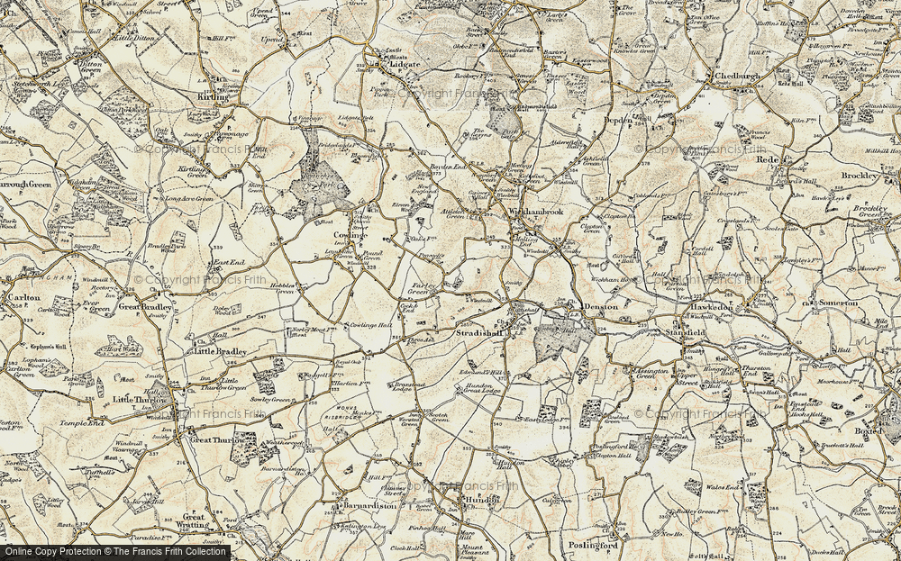 Old Map of Farley Green, 1899-1901 in 1899-1901