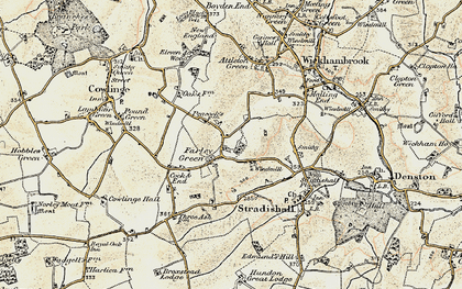 Old map of Farley Green in 1899-1901