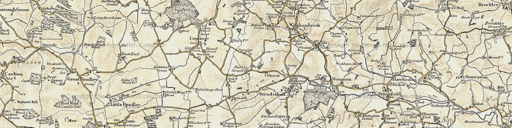 Old map of Farley Green in 1899-1901
