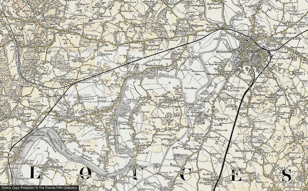 Old Map of Farleys End, 1898-1900 in 1898-1900