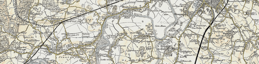 Old map of Farleys End in 1898-1900