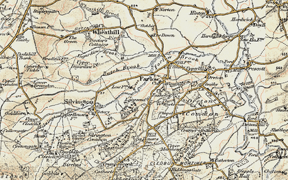 Old map of Farlow in 1901-1902