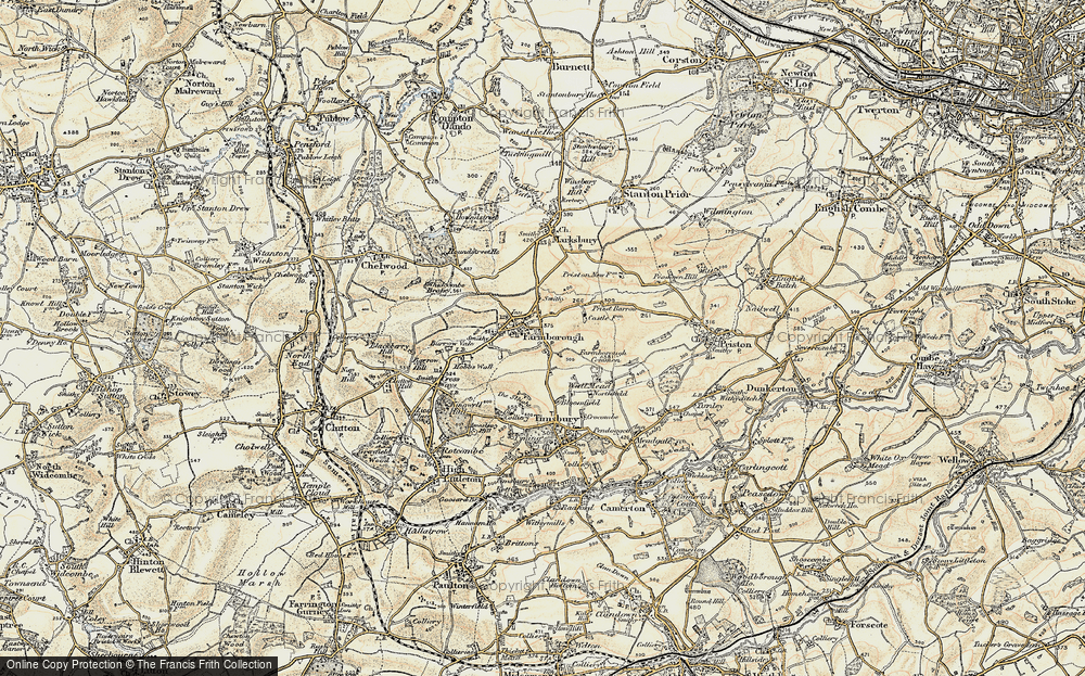 Old Map of Farmborough, 1899 in 1899