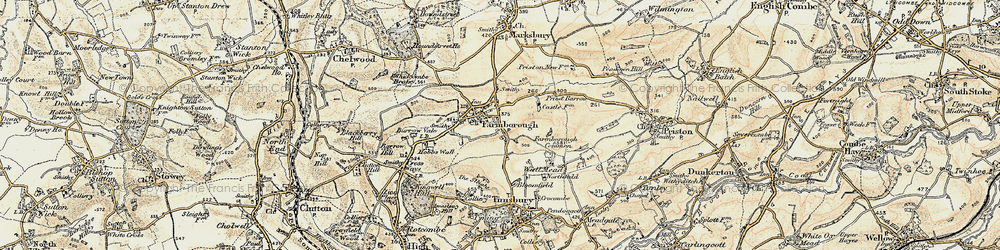 Old map of Farmborough in 1899