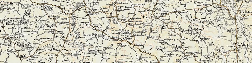 Old map of Farmbridge End in 1898