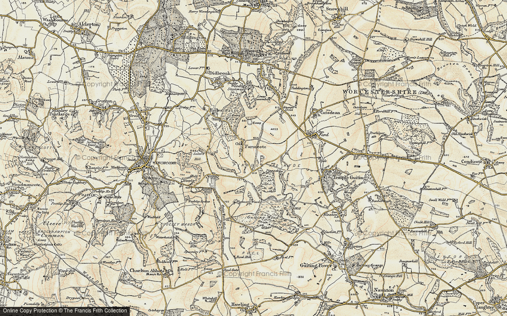 Old Map of Farmcote, 1899-1900 in 1899-1900