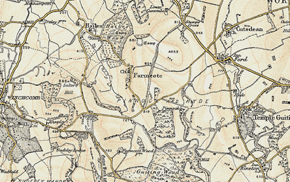 Old map of Beckbury in 1899-1900