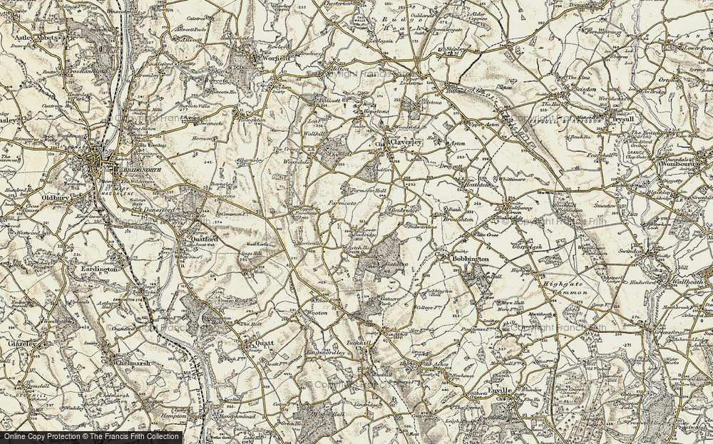 Old Map of Farmcote, 1902 in 1902