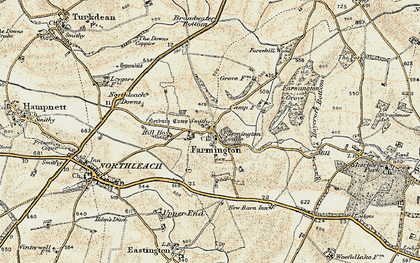 Old map of Broadwater Bottom in 1898-1899