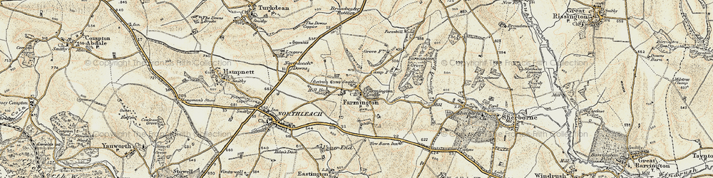Old map of Farmington in 1898-1899