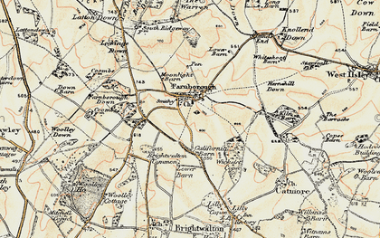 Old map of Farnborough in 1897-1900
