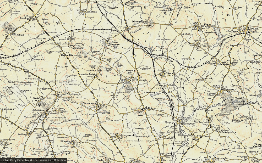 Old Map of Farnborough, 1898-1901 in 1898-1901