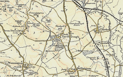 Old map of Farnborough in 1898-1901