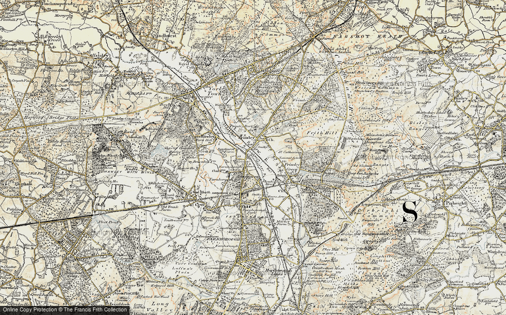 Old Map of Farnborough Green, 1897-1909 in 1897-1909