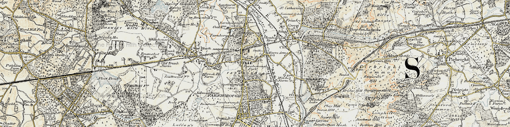 Old map of Farnborough Park in 1897-1909