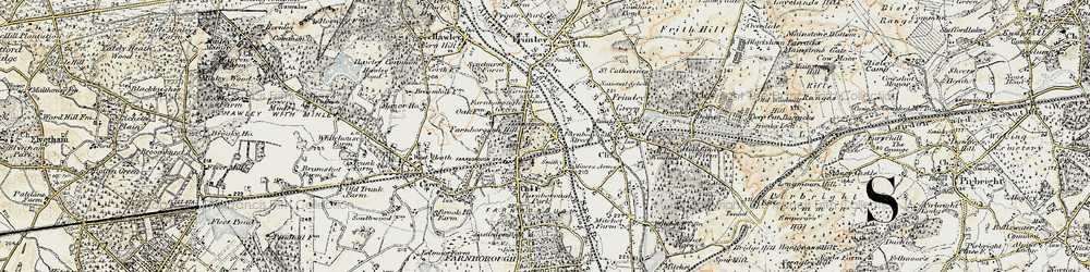 Old map of Farnborough Street in 1897-1909