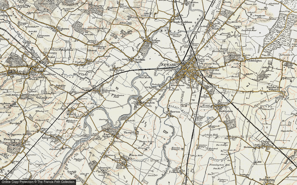Old Map of Farndon, 1902-1903 in 1902-1903