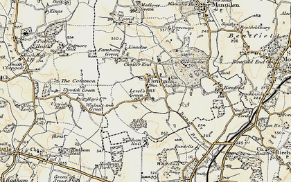 Old map of Farnham in 1898-1899