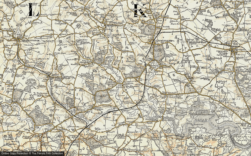 Old Map of Farnham, 1898-1901 in 1898-1901