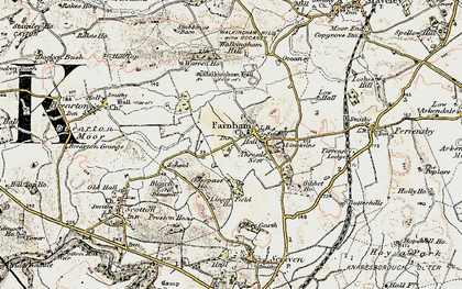 Old map of Farnham in 1903-1904