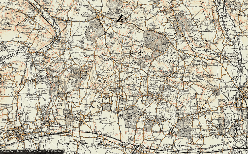 Old Map of Farnham Common, 1897-1909 in 1897-1909