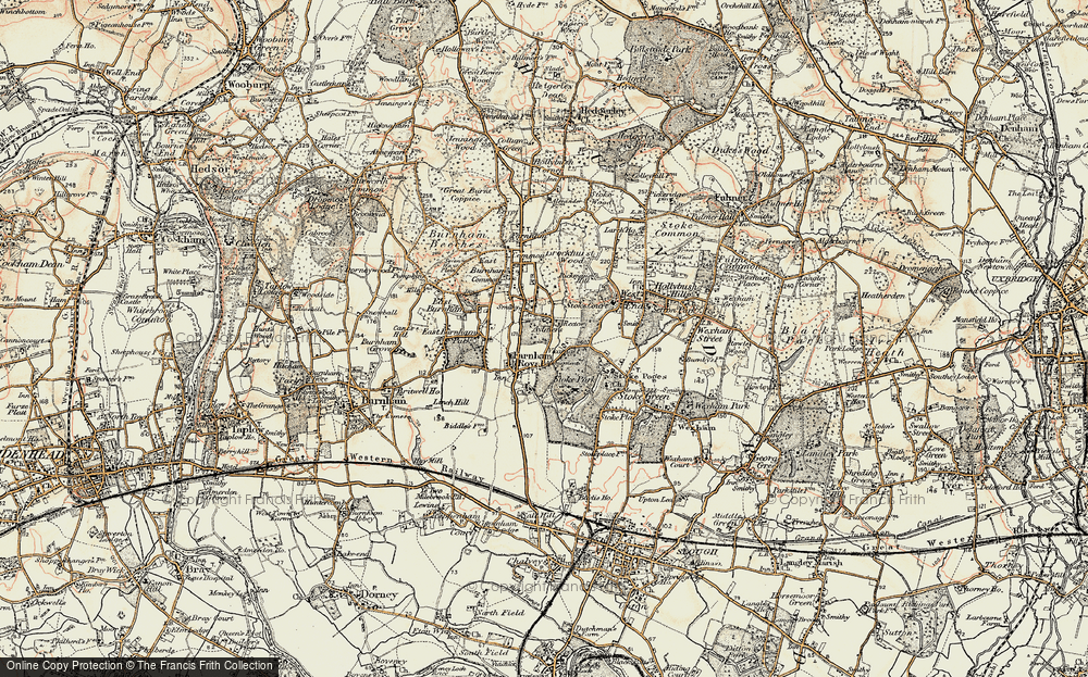 Old Map of Farnham Royal, 1897-1909 in 1897-1909