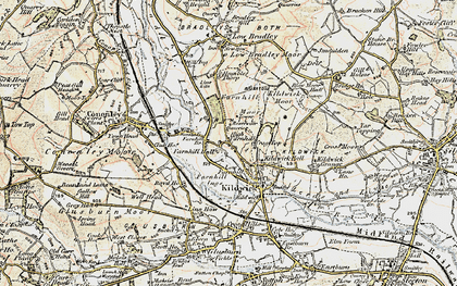Old map of Farnhill in 1903-1904