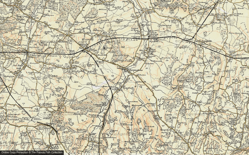 Old Map of Farningham, 1897-1898 in 1897-1898