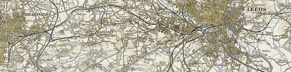 Old map of Farnley in 1903