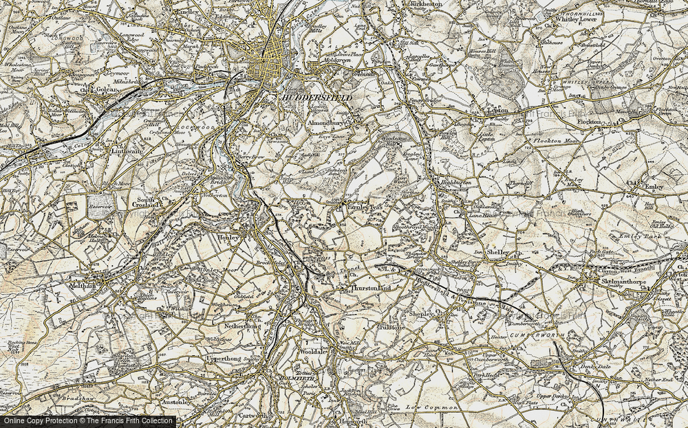 Old Map of Farnley Tyas, 1903 in 1903
