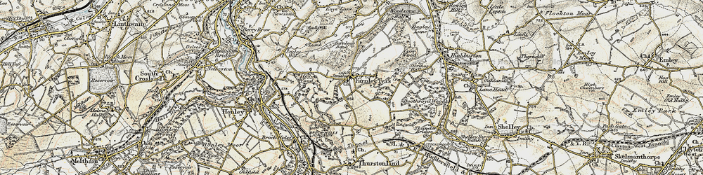 Old map of Farnley Tyas in 1903