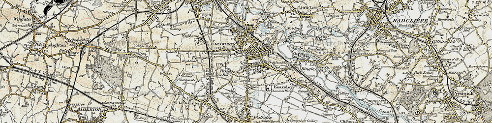 Old map of Farnworth in 1903