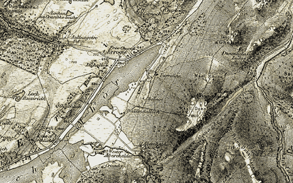 Old map of Balnoe in 1908-1912