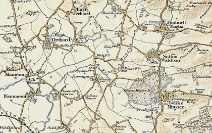 Old map of Farrington in 1897-1909