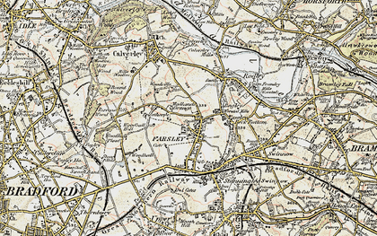 Old map of Farsley in 1903-1904